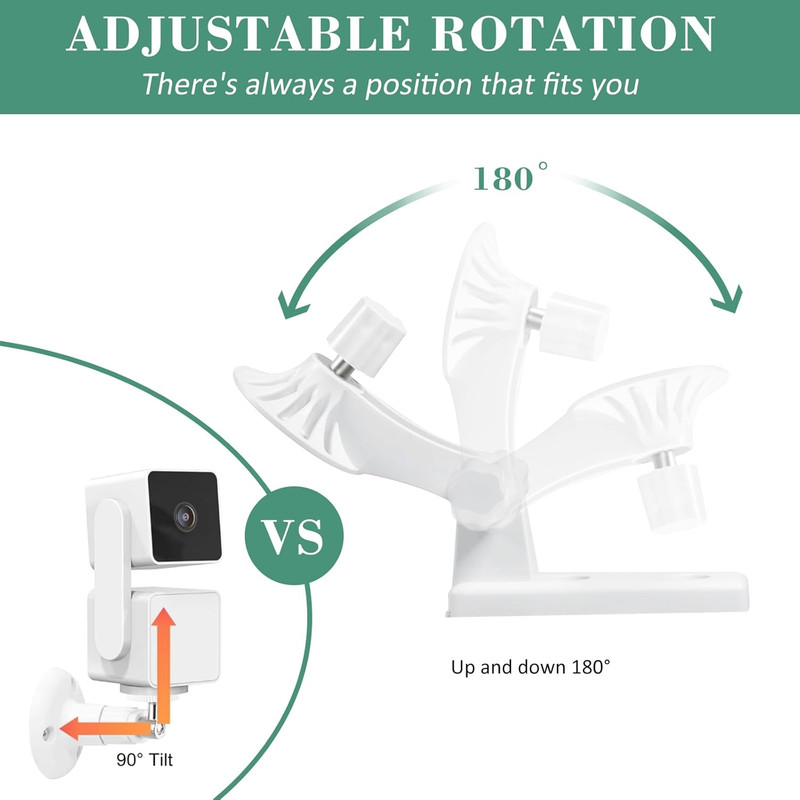 2-Pack Wall Mount, Specially Designed for Wyze Cam Pan V3, 180° Tilt Adjustable gallery