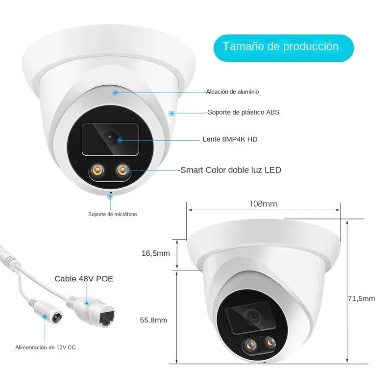 8MP 4K POE IP Security Camera AI Night Vision Outdoor CCTV Waterproof gallery