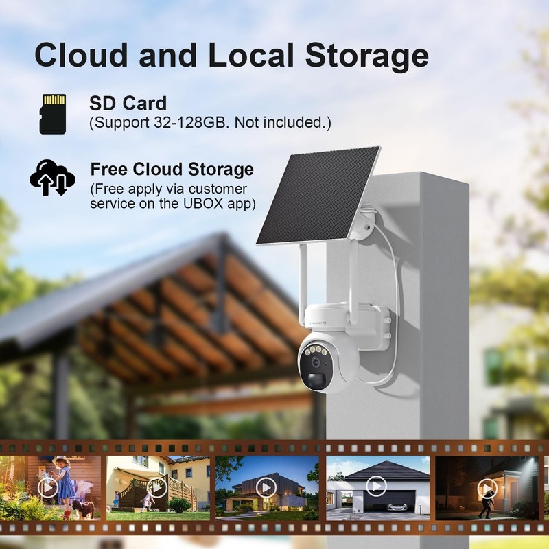 4G LTE Security Camera No Internet Needed, Free Cloud Storage, 360° PTZ Outdo... gallery
