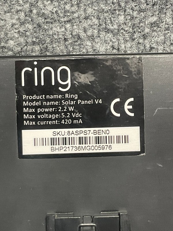 Ring Solar Panel V4 Wall Mount Security Camera White and Black gallery