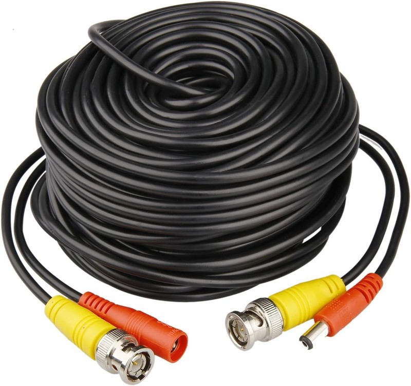 4 Pack 100ft BNC Video Power Cable, Security Camera Wire Cord 100ft-Black gallery