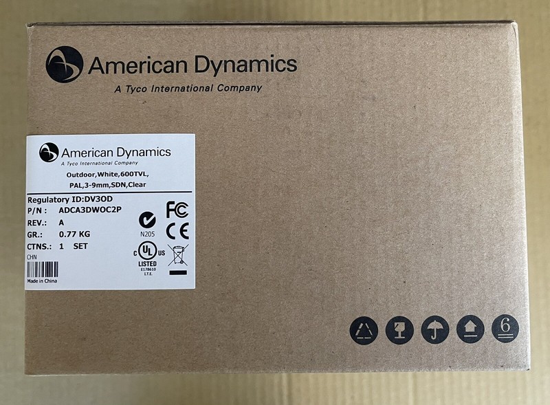 American Dynamics ADCA3DWOC2P Dis 300 600TVL Outdoor Dome White 3-9mm VF Len PAL