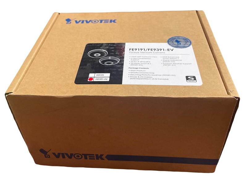 Vivotek S Series FE9391-EV 12MP 360° Panomorph Outdoor Network Fisheye Camera