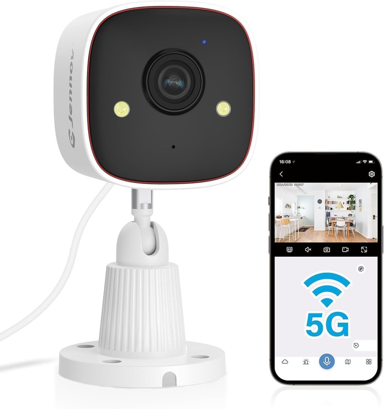 2K Security Camera, Wifi Indoor Camera for Home Security, Plug in Powered Pet Ca