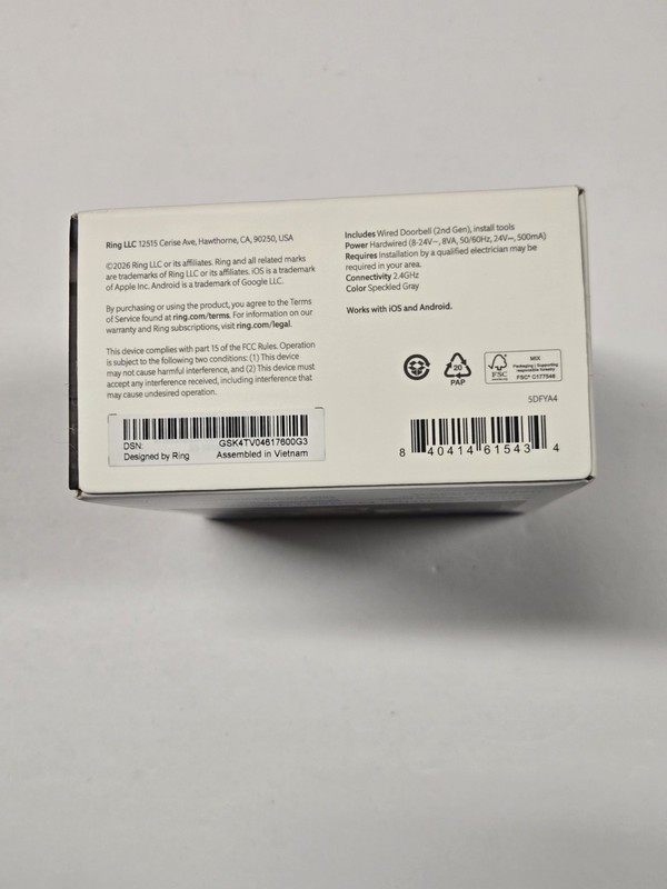 Ring Wired Doorbell 2nd Gen New Sealed gallery