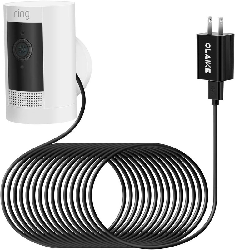 Olaike 8m/26ft Weatherproof Charging Cable for Ring Stick Up Cam - Certified gallery