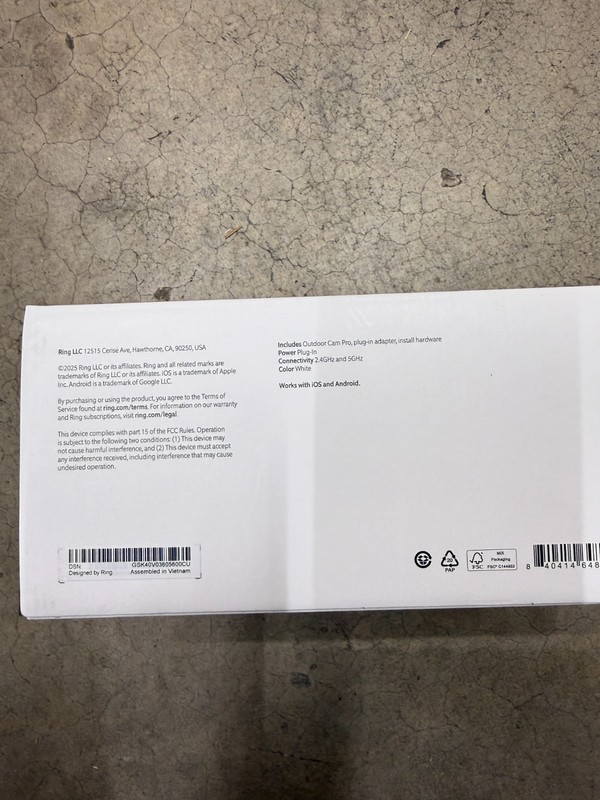 Ring Outdoor Cam Pro Retinal 4K Plug-in Camera 10x Zoom, White NEW SEALED gallery