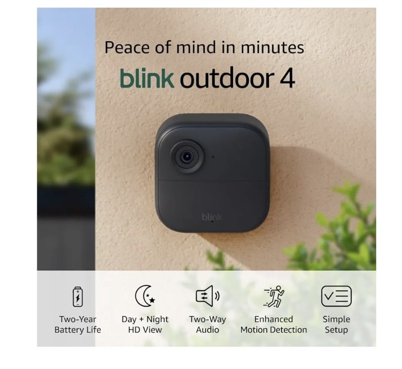 Blink Outdoor 4. Wireless smart security camera, 2-year battery 2 camera system gallery