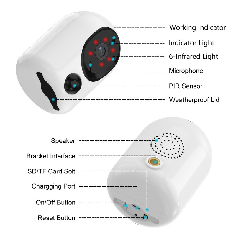 Wireless PIR Motion Night Vision Camcorder Home Security Cam 2K Wifi Camera 4MP gallery