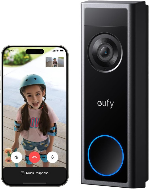 Video Doorbell Camera C31, 2K FHD Battery or Hardwire Powered(16~24V), Easy to I