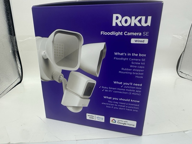 Roku Smart Home Floodlight Camera SE Wi-Fi Connected Wired Surveillance Camera gallery