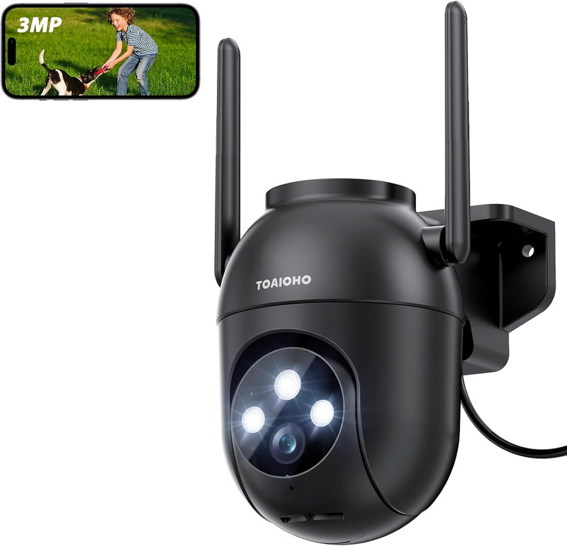 3MP Security Camera Outdoor Wired: Camera for Home Security Outdoor 2.4G/5G Wifi