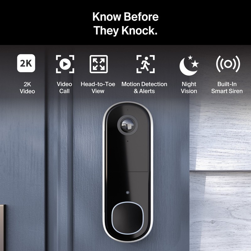 Arlo Video Doorbell 2K (2nd Gen) - 2K Battery/Wired Doorbell & Security Camera gallery