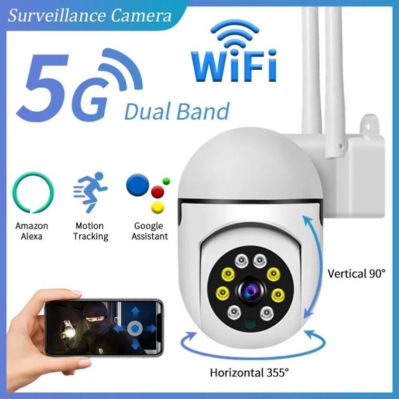 Camara De Seguridad WIFI Inalambrica 360° Para Casa Exterior HD 1080 Con Audio gallery