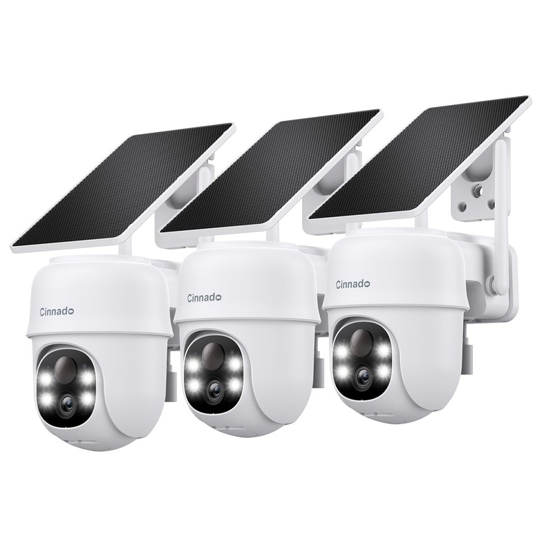 Cinnado 2K Cameras for Home Security-2.4G WiFi Outdoor Camera Wireless Solar/…
