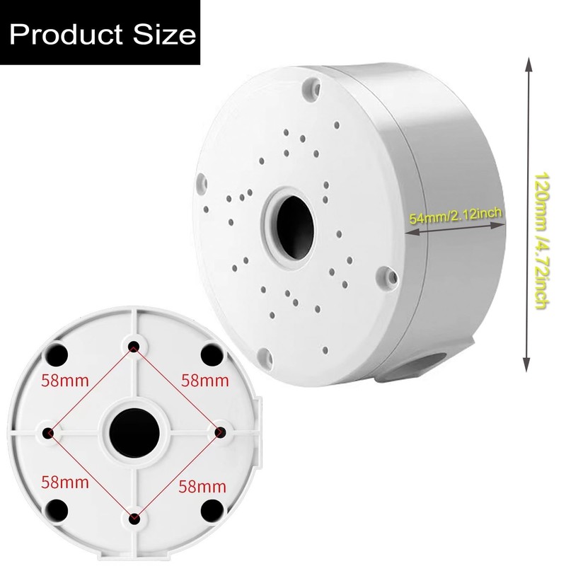 2 PCS Dome Camera Junction Box Security Bracket CCTV Surveillance Mount ABS gallery