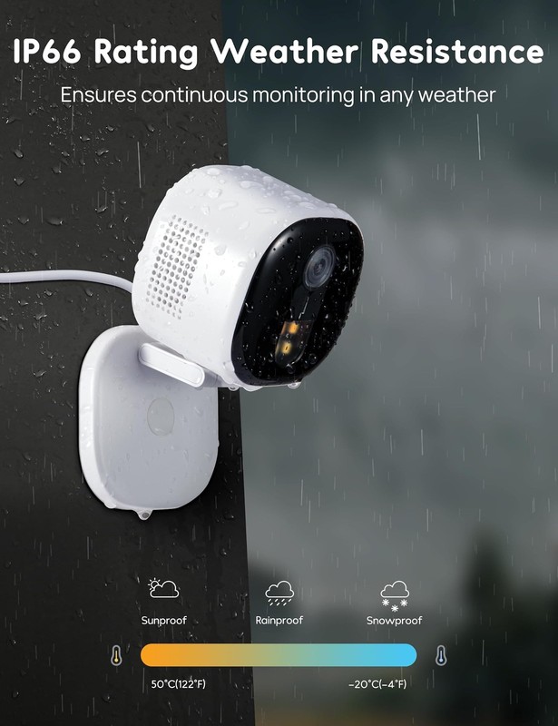 winees Security Cameras Outdoor, Wired 2K Wi-Fi Cameras for Home Security, 2.... gallery