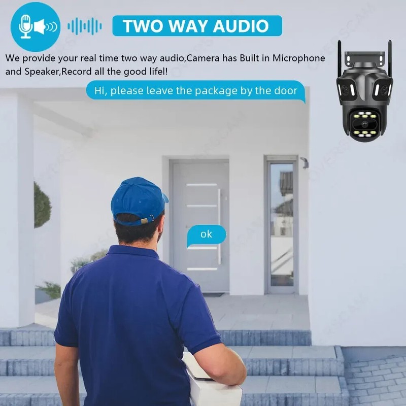 12MP 6K IP Camera WiFi Auto Track Security PTZ Camera HD CCTV Video Surveillance gallery