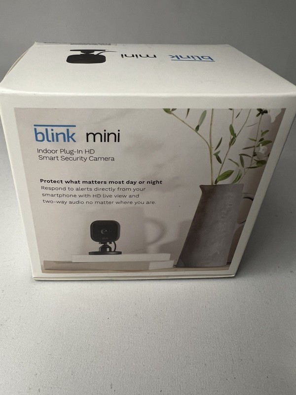 Blink Mini — Compact Indoor Plug-In Smart Security Camera 1080p HD Gen 1 gallery