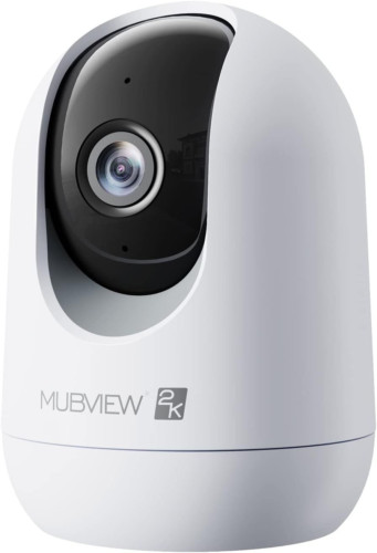 Indoor Security Camera 2K, Pet with Phone App, 1 PC, A 1 A White 2.4Ghz
