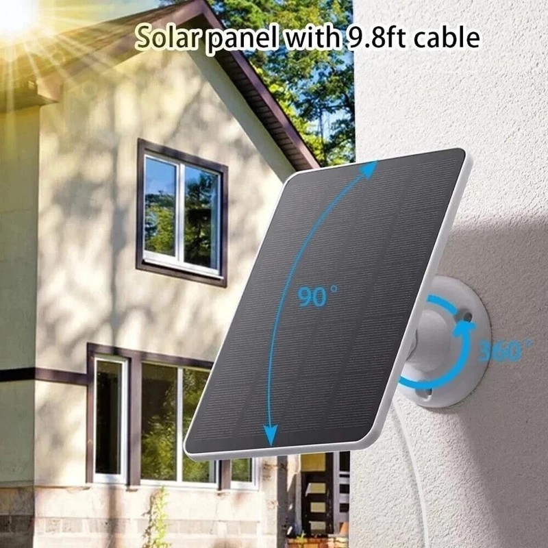 Solar Panel Compatible with SimpliSafe Outdoor Security Camera, Waterproof 4W 5V gallery
