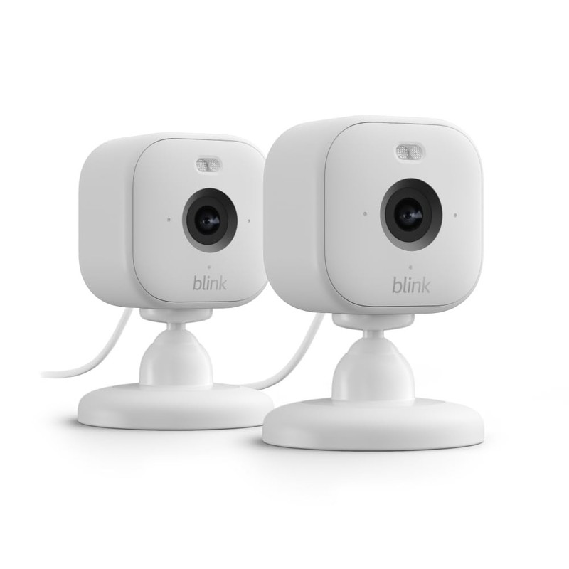 Blink Mini 2 Indoor/Outdoor 1080p Plug-In Security Camera (2-Pack) – White B0BWX