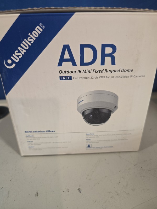 USAVision 4MP, 2.8mm, IR Mini Fixed Rugged IP Dome UVS ADR1300 gallery