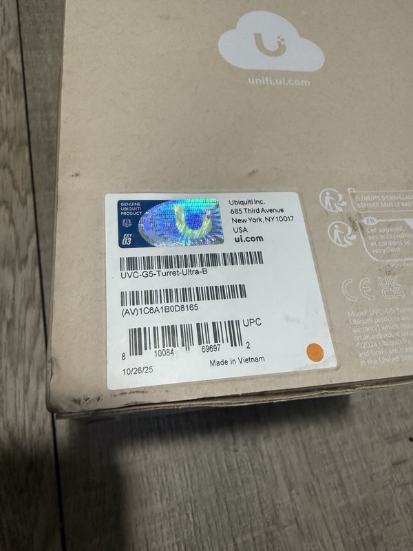 Ubiquiti Unifi G5 Turret Ultra Black Poe Security Camera 2K Hd Night Vision gallery