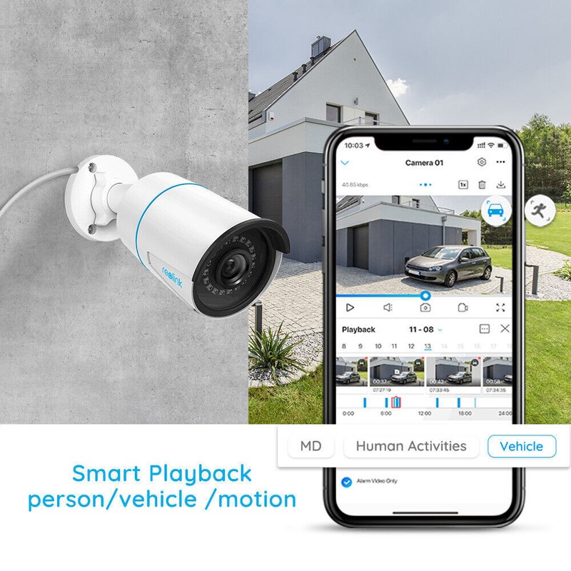 Reolink 5MP IP Outdoor PoE 100ft Smart Person/Vehicle Alerts Security Camera gallery