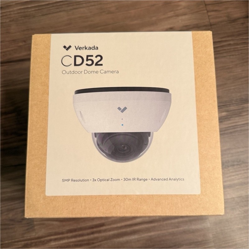 Verkada CD52 Outdoor Dome Camera 5MP 3x Optical Zoom 30m IR Advanced Analytics