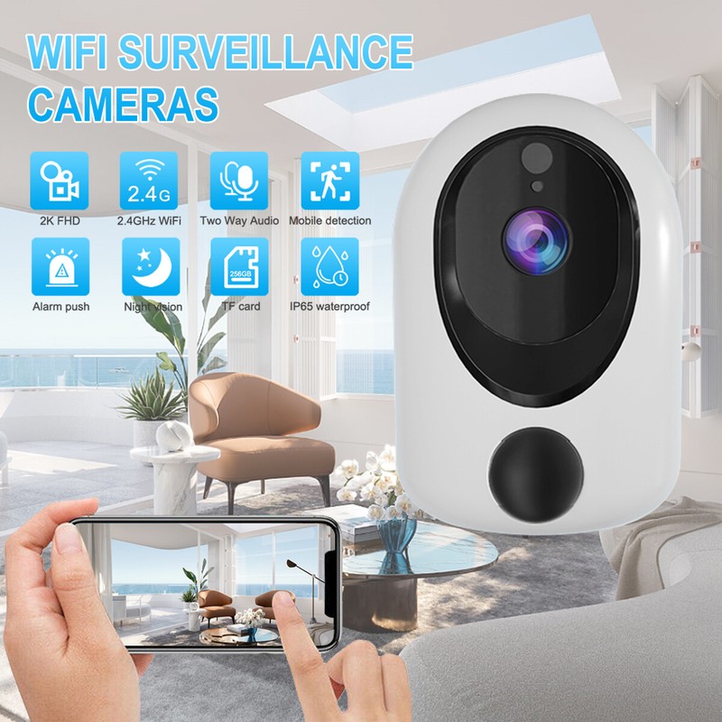 2K WiFi Camera 4MP Wireless PIR Motion Night Vision Camcorder Home Security Cam^ gallery