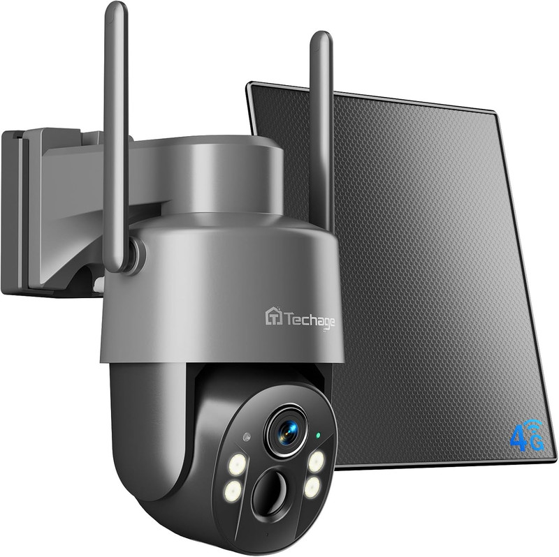 4G LTE Cellular Solar Security Camera Wireless Outdoor, 2.5K NO Wifi Security Ca