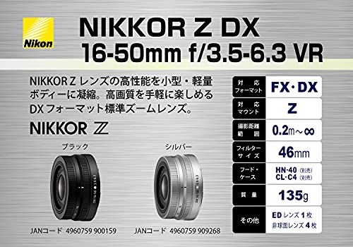 Nikon NIKKOR Z DX 16-50mm f/3.5-6.3 VR Standard Zoom Lens Silver Z Mount DX Lens gallery