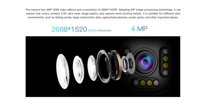Vstarcam CS611Q-UV 4MP HD Black Light Full Color WiFi Camera IP66 Waterproof Cam gallery