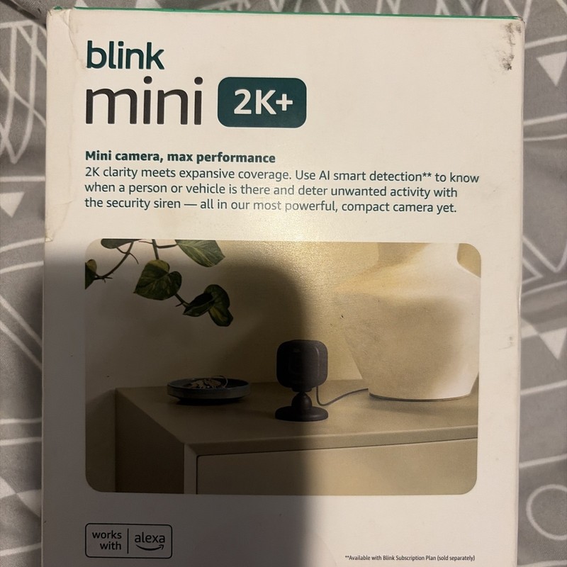 Blink Mini 2K+ Compact Smart Plug In Security Camera Black Color Night Vision gallery