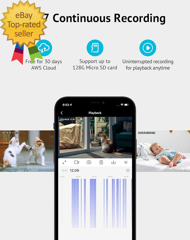 4MP Security Camera 5G& 2.4Ghz 360°2K Security Cameras Wireless Outdoor Indoor F gallery