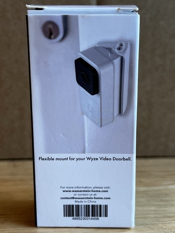 Wasserstein Horizontal Adjustable Angle Mount For Wyze Video Doorbell - New gallery