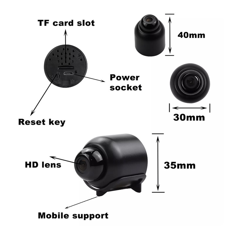 1080P Mini Camera WiFi HD IP Night Vision Security Cam For Home + 32GB SD Card gallery