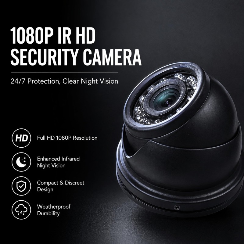 1080P 4In1 Hybrid 2.8mm IR Infrared CCTV Surveillance Mini Dome Camera Black gallery