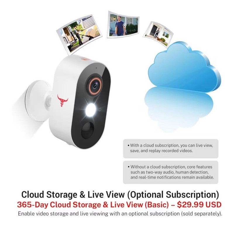 1080P Wireless Security Camera Outdoor, Battery Powered, AI Human Detection, Col gallery