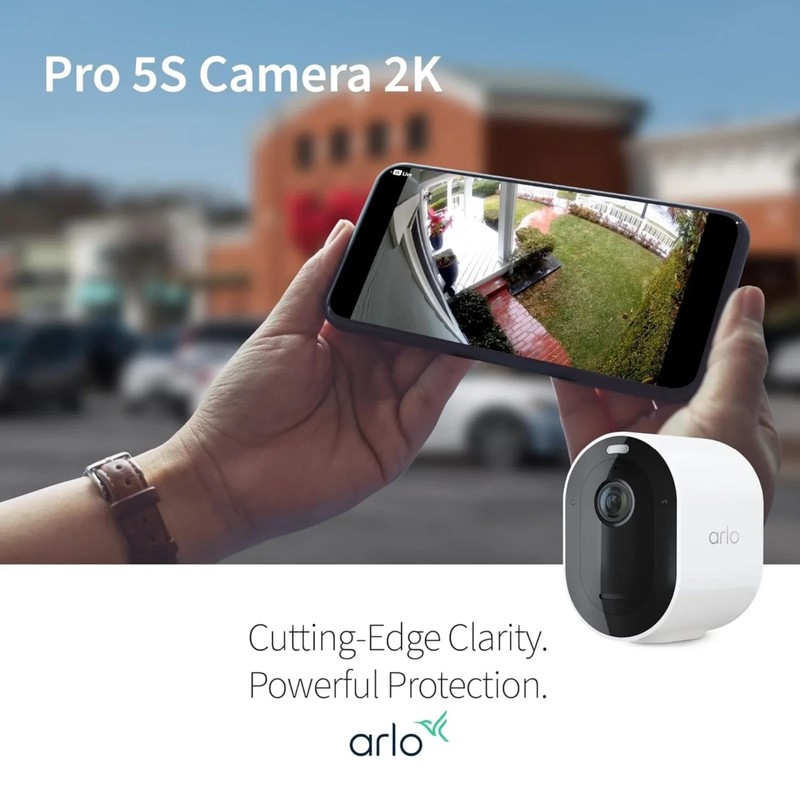 Pack of 2 Arlo Pro 5S 2K HDR Wireless Outdoor Security Camera - White gallery
