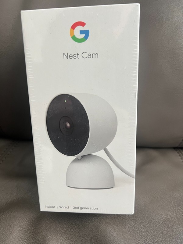 Google GJQ9T Nest Wired Cam Indoor 1080P Smart Surveillance Camera Snow (NEW)