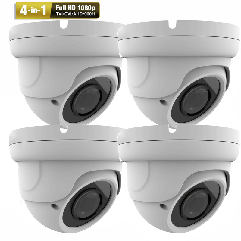 5MP 4K WDR 3DNR 4-in-1 Smart-IR AHD/TVI Security Camera 2.8~12mm Zoom Lens 4pcs