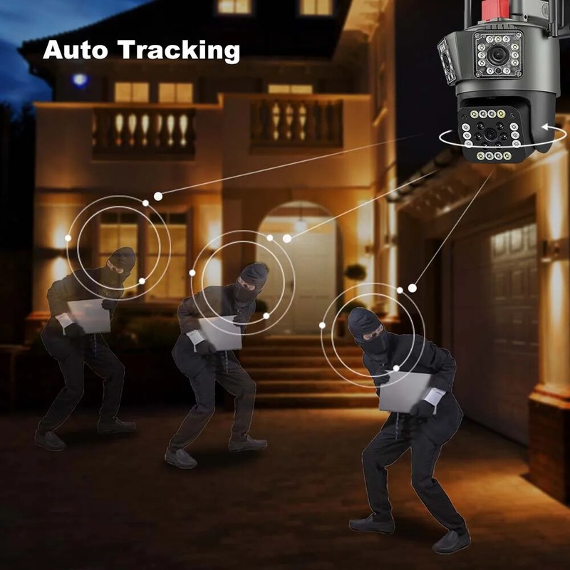 Outdoor Wireless WiFi HD Security Camera 3 Lens Color Night Vision Surveillance gallery