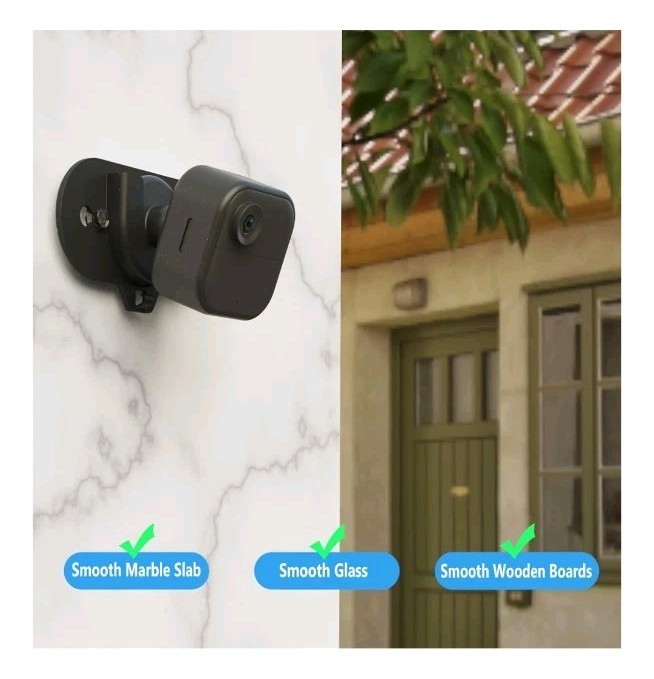 Versatile 4 Pack Blink Camera Mount with Dual Suction Cups - BLACK gallery