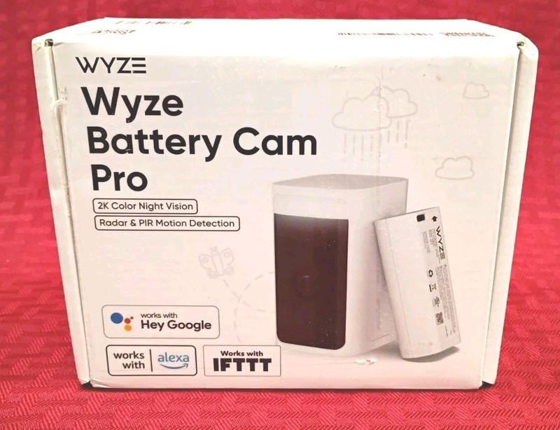 Wyze Battery Cam Pro 2.5K HDR Wireless Indoor/Outdoor Camera WYZECOP White
