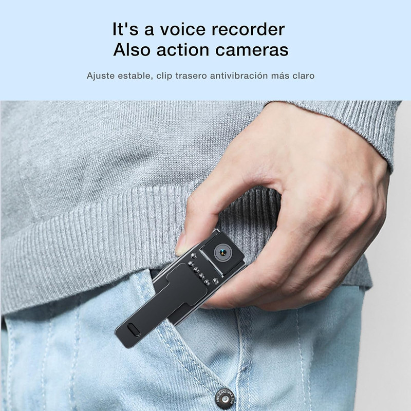 1080P Mini Body Camera Video Recorder, Small Pocket Body Born Cam Wearable Camco gallery