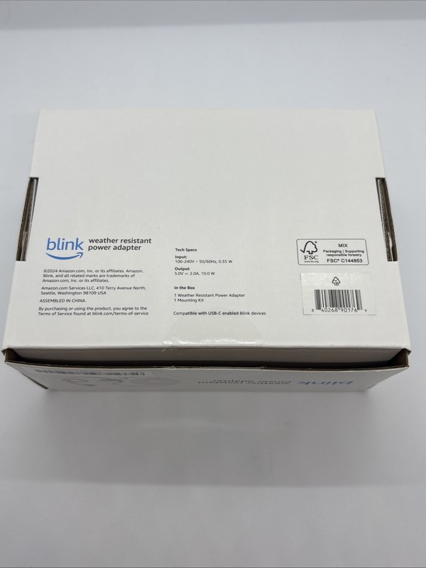 Blink Weather Resistant Power Adapter 13ft New Open Box gallery