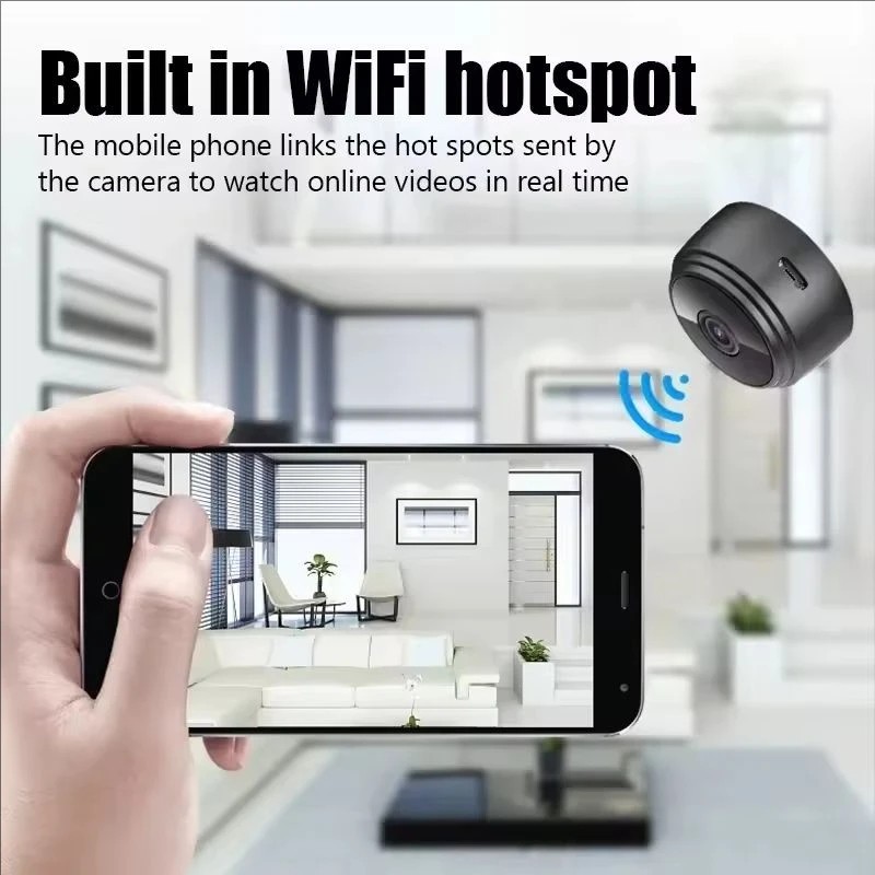 Mini Wireless Record Camera WiFi IP Home Security DVR Night Vision HD USB 1080P gallery
