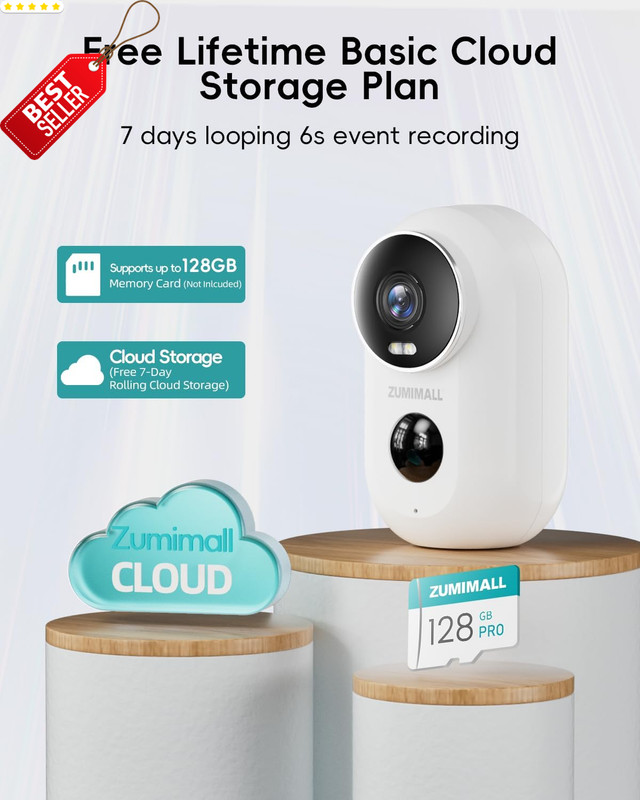 2K Wireless Security Camera Outdoor 3MP Night Vision 2Way Talk 130° View US gallery